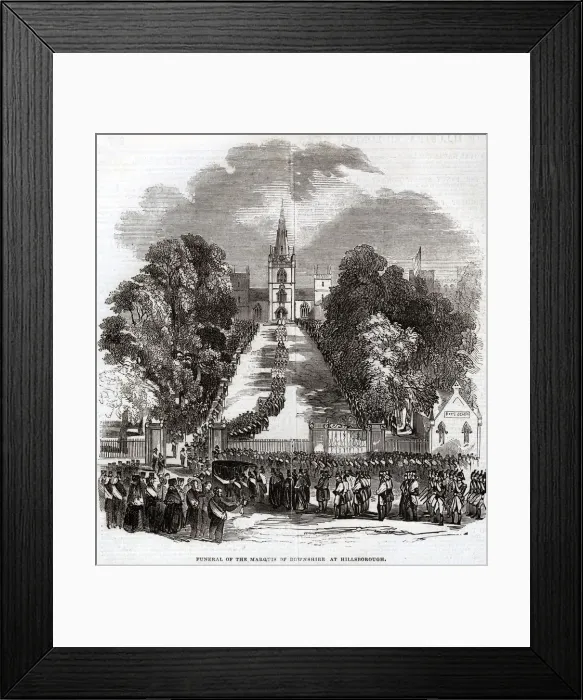 Framed Print : Funeral of the 3rd Marquess of Downshire at Hillsborough Framed Print : Funeral of the 3rd Marquess of Downshire at Hillsborough