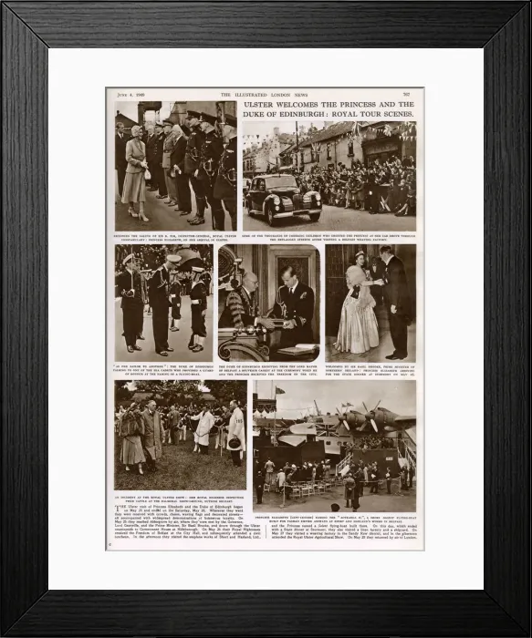 Framed Print : Princess Elizabeth and the Duke of Edinburgh in Ulster Framed Print : Princess Elizabeth and the Duke of Edinburgh in Ulster