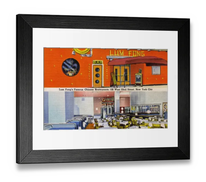 Framed Print : Lum Fongs Chinese Restaurants, New York City, USA Framed Print : Lum Fongs Chinese Restaurants, New York City, USA