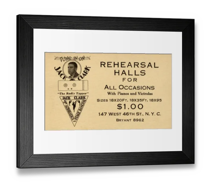 Framed Print : Advert, rehearsal halls, New York City, USA Framed Print : Advert, rehearsal halls, New York City, USA