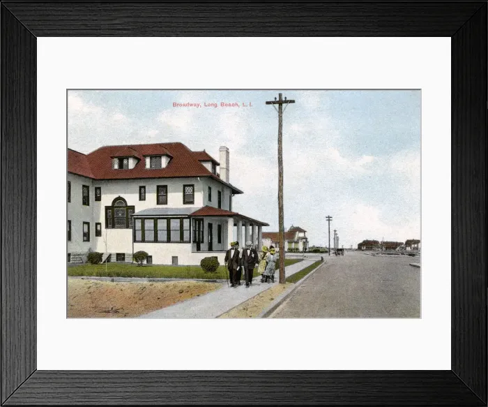 Framed Print : Broadway, Long Beach, Long Island, New York, USA Framed Print : Broadway, Long Beach, Long Island, New York, USA