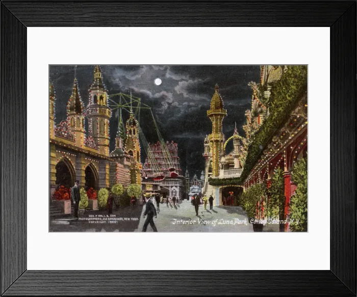 Framed Print : Interior of Luna Park, Coney Island, New York, USA Framed Print : Interior of Luna Park, Coney Island, New York, USA