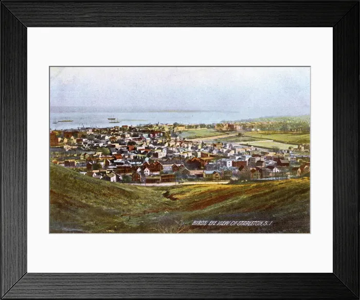 Framed Print : Aerial view of Stapleton, Staten Island, New York, USA Framed Print : Aerial view of Stapleton, Staten Island, New York, USA