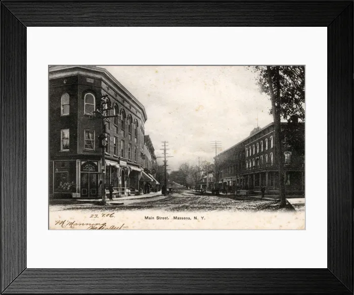 Framed Print : Main Street, Massena, New York State, USA Framed Print : Main Street, Massena, New York State, USA