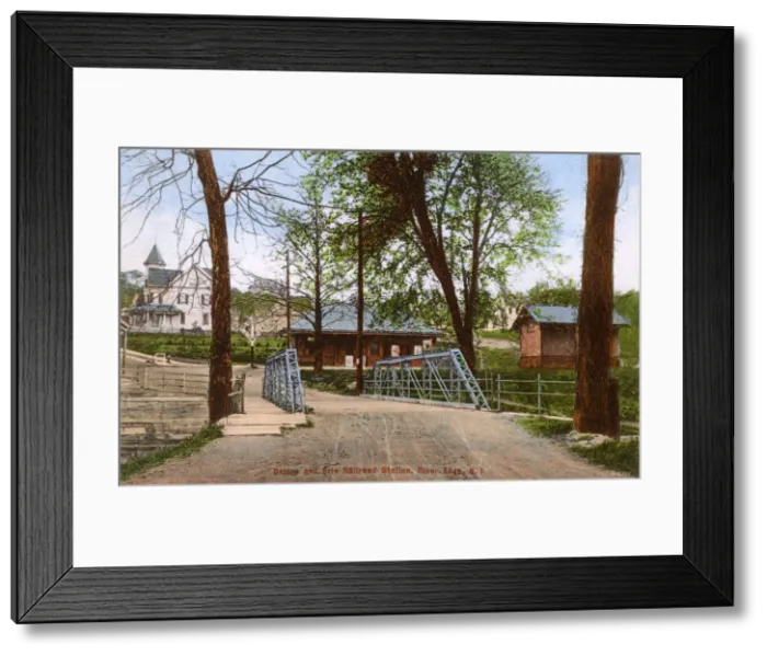 Framed Print : Erie Railroad Station, River Edge, New Jersey, USA Framed Print : Erie Railroad Station, River Edge, New Jersey, USA