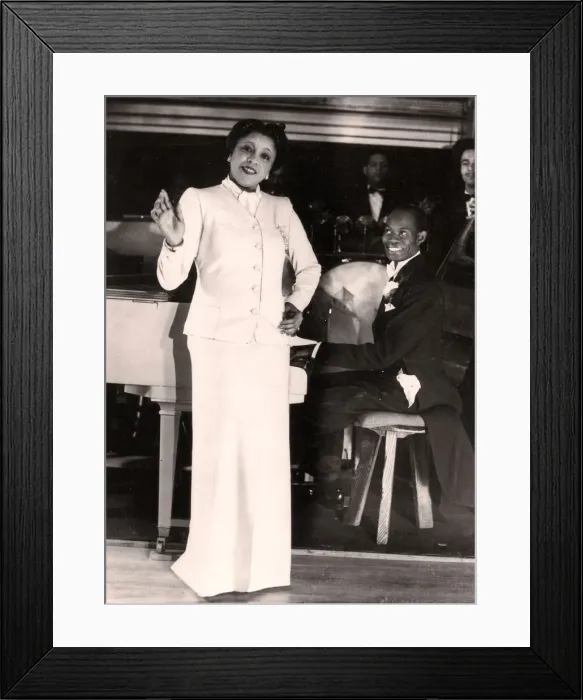 Framed Print : Adelaide Hall and accompanist Fela Sowande - Florida Club Framed Print : Adelaide Hall and accompanist Fela Sowande - Florida Club