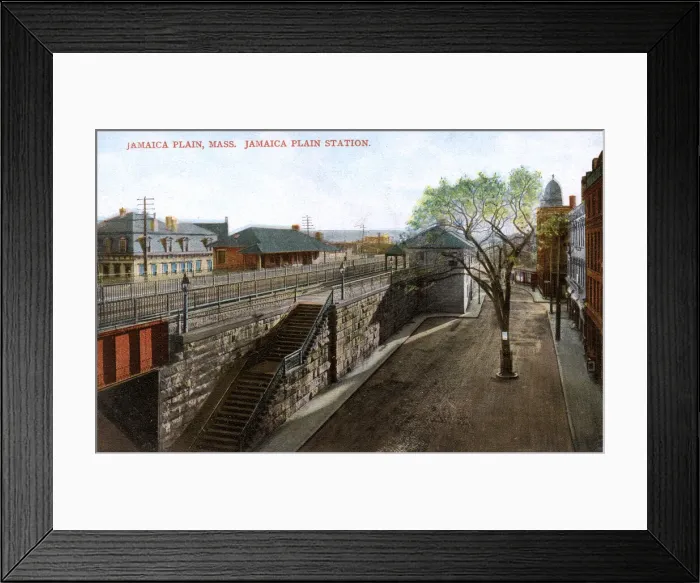 Framed Print : Jamaica Plain Station, Jamaica Plain, Boston, Mass, USA Framed Print : Jamaica Plain Station, Jamaica Plain, Boston, Mass, USA