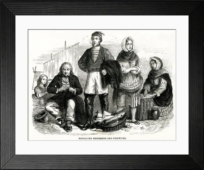 Framed Print : Newhaven fishermen and fishwives 1862 Framed Print : Newhaven fishermen and fishwives 1862