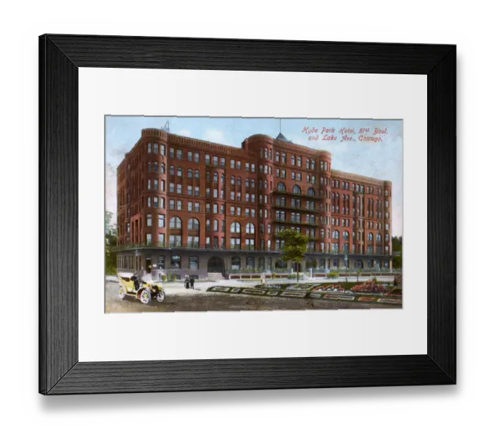 Framed Print : Hyde Park Hotel, Chicago, Illinois, USA Framed Print : Hyde Park Hotel, Chicago, Illinois, USA