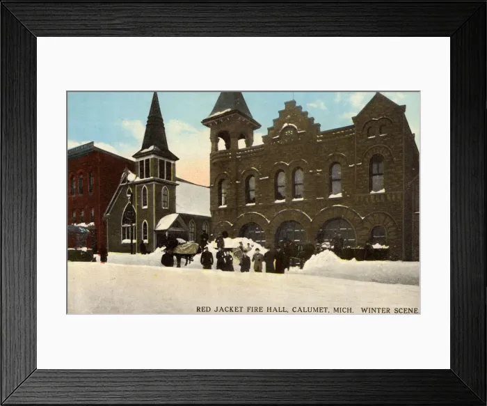 Framed Print : Red Jacket Fire Hall, Calumet, Michigan, USA Framed Print : Red Jacket Fire Hall, Calumet, Michigan, USA