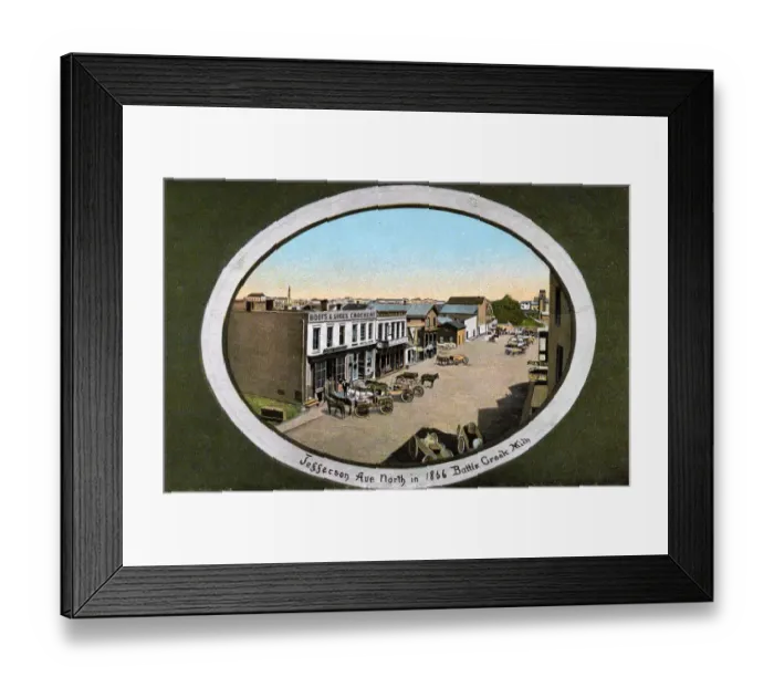 Framed Print : Jefferson Avenue North, Battle Creek, Michigan, USA Framed Print : Jefferson Avenue North, Battle Creek, Michigan, USA