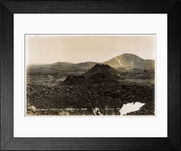 Framed Print : Landscape of volcanic craters, Idaho, USA Framed Print : Landscape of volcanic craters, Idaho, USA