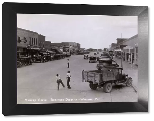 Business district, Worland, Wyoming, USA