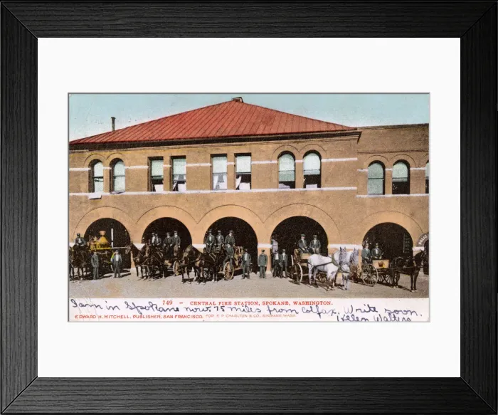 Framed Print : Central Fire Station, Spokane, Washington State, USA Framed Print : Central Fire Station, Spokane, Washington State, USA