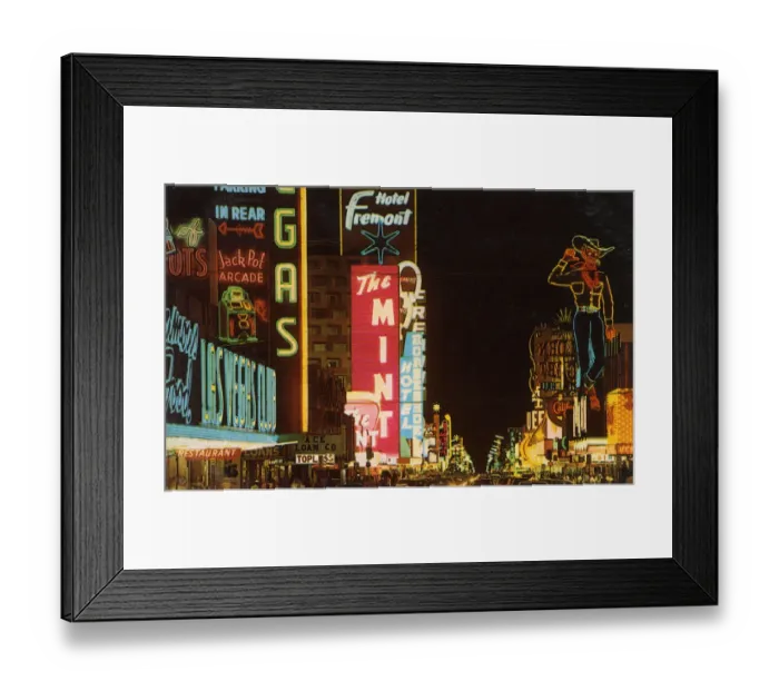Framed Print : Neon signs in Fremont Street, Las Vegas, Nevada, USA Framed Print : Neon signs in Fremont Street, Las Vegas, Nevada, USA