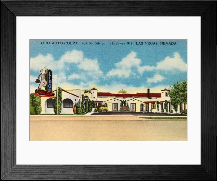 Framed Print : Lido Auto Court, Las Vegas, Nevada, USA Framed Print : Lido Auto Court, Las Vegas, Nevada, USA