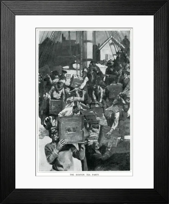 Framed Print : America - The Boston Tea Party Framed Print : America - The Boston Tea Party