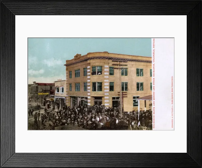 Framed Print : Stock Exchange, Goldfield, Nevada, USA Framed Print : Stock Exchange, Goldfield, Nevada, USA