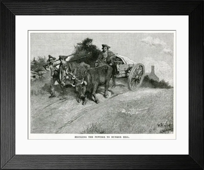 Framed Print : America - Bringing The Powder To Bunker Hill Framed Print : America - Bringing The Powder To Bunker Hill