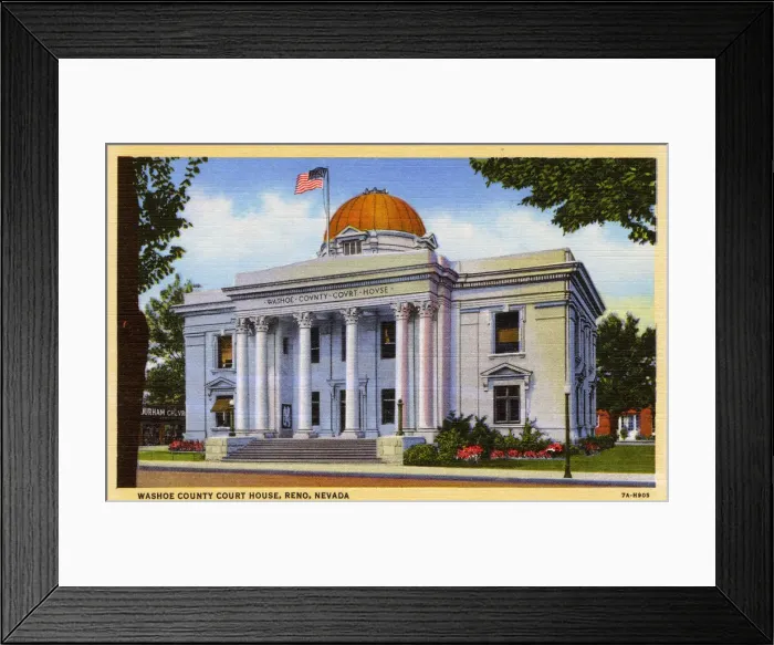 Framed Print : Washoe County Court House, Reno, Nevada, USA Framed Print : Washoe County Court House, Reno, Nevada, USA