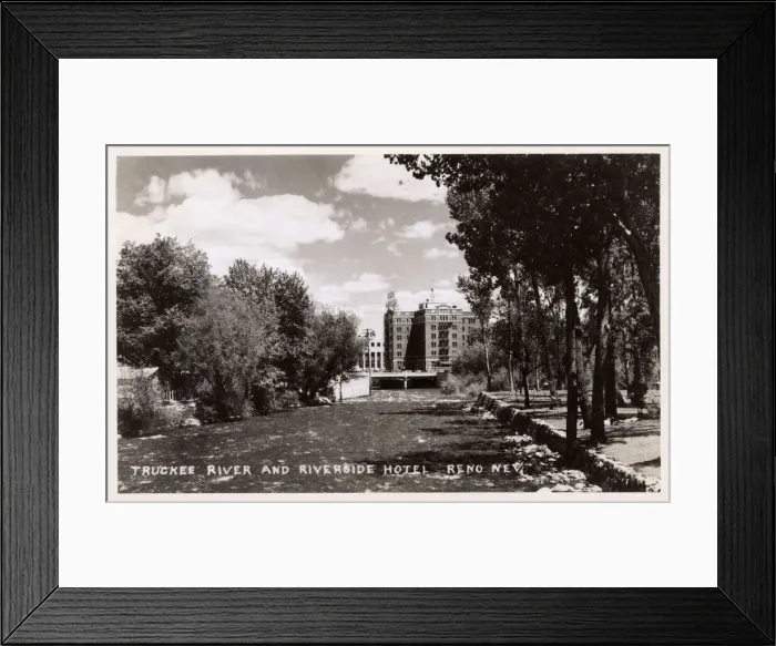 Framed Print : Truckee River and Riverside Hotel, Reno, Nevada, USA Framed Print : Truckee River and Riverside Hotel, Reno, Nevada, USA
