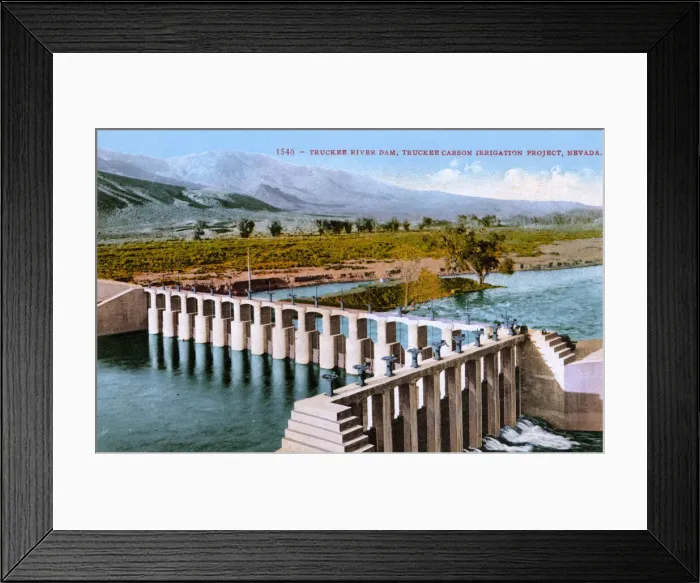 Framed Print : Truckee River Dam, near Reno, Nevada, USA Framed Print : Truckee River Dam, near Reno, Nevada, USA
