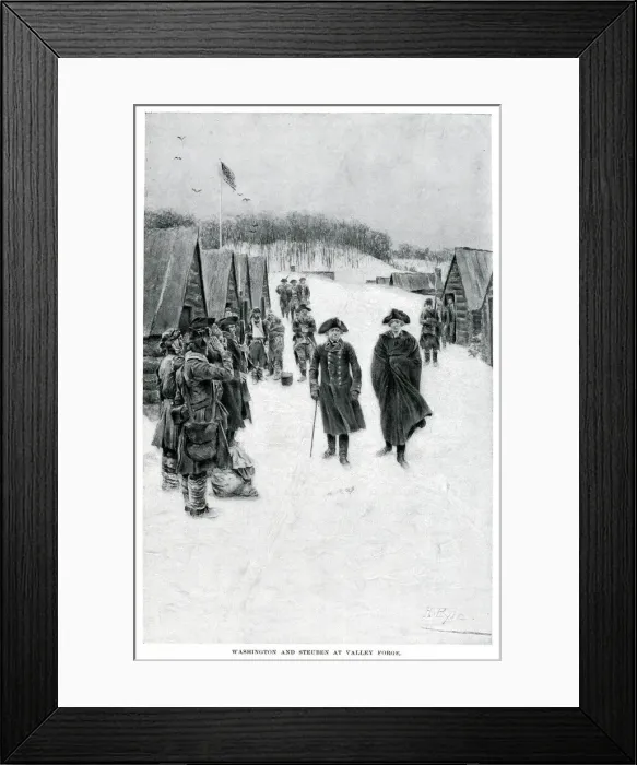 Framed Print : America - George Washington and Baron von Steuben Framed Print : America - George Washington and Baron von Steuben