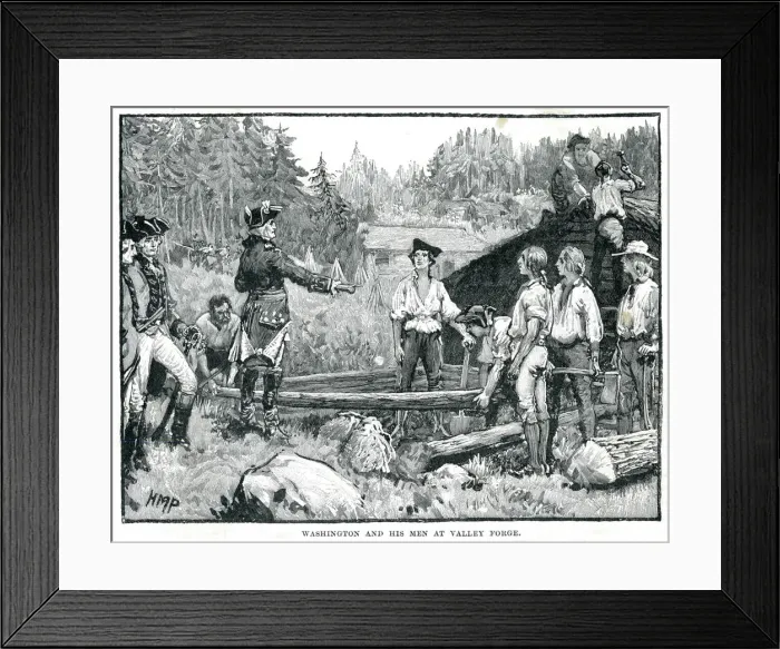 Framed Print : America - George Washngton and his men at Valley Forge Framed Print : America - George Washngton and his men at Valley Forge