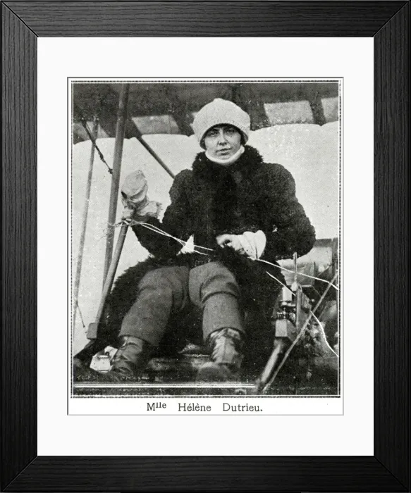 Framed Print : H鬨ne Dutrieu Helene Dutrieu
