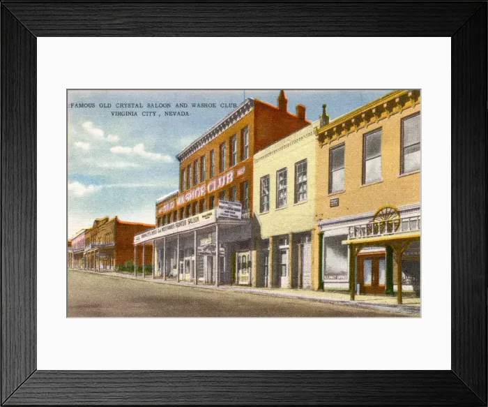 Framed Print : Crystal Saloon and Washoe Club, Virginia City, Nevada, USA Framed Print : Crystal Saloon and Washoe Club, Virginia City, Nevada, USA