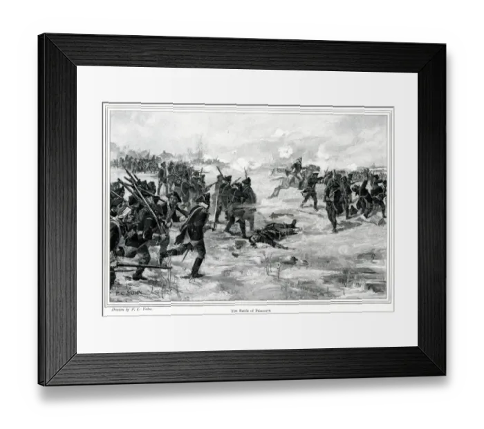Framed Print : America - The Melitia attacks at the battle of Princeton Framed Print : America - The Melitia attacks at the battle of Princeton