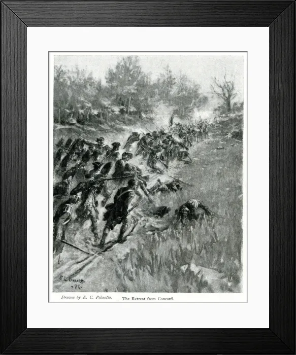 Framed Print : America - The British Army Retreat From Concord Framed Print : America - The British Army Retreat From Concord
