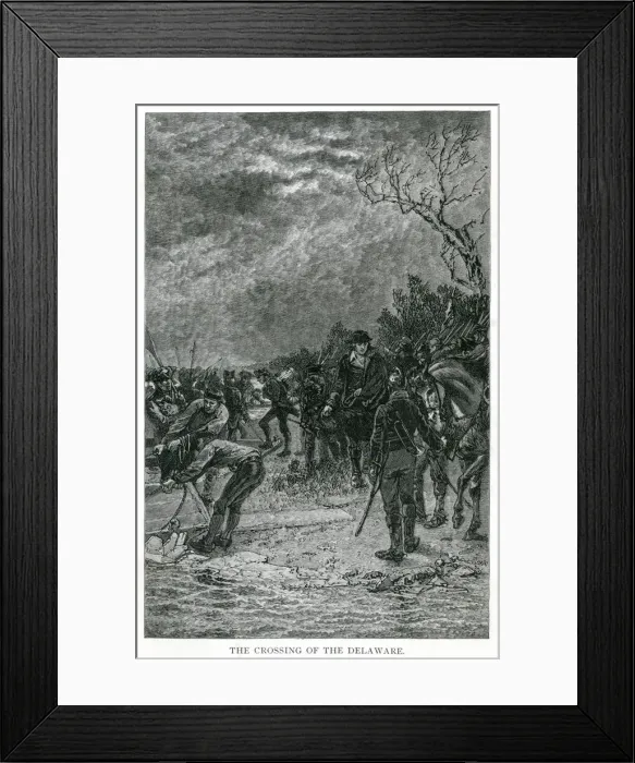 Framed Print : America - Washington crosses The Delaware River Framed Print : America - Washington crosses The Delaware River