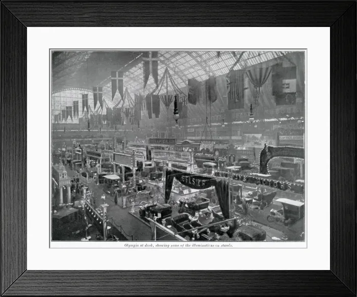 Framed Print : Motor show at Olympia 1905 Framed Print : Motor show at Olympia 1905