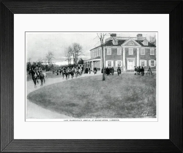 Framed Print : America - Martha Washington Arrives at Cragie House Framed Print : America - Martha Washington Arrives at Cragie House