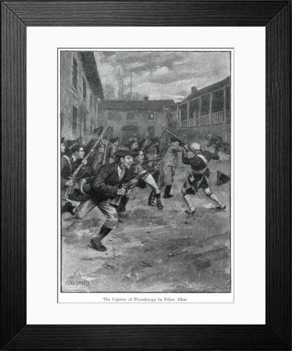 Framed Print : America - Ethan Allen Takes Fort Ticonderoga Framed Print : America - Ethan Allen Takes Fort Ticonderoga