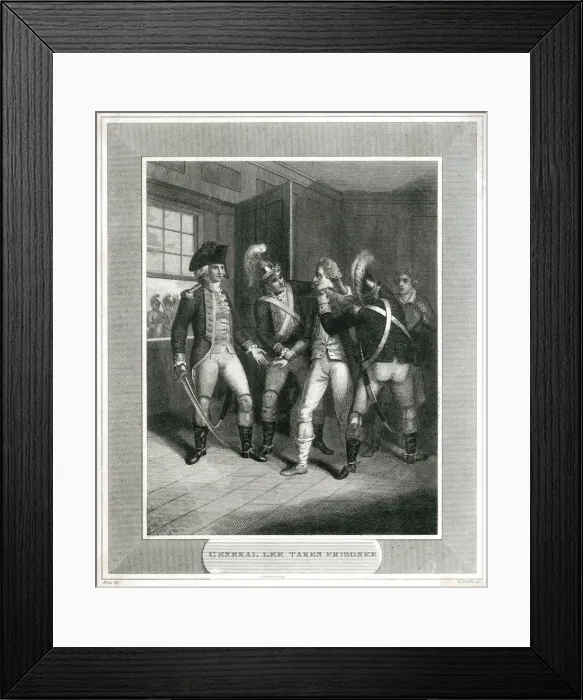 Framed Print : America - Charles Lee Captured By The British Framed Print : America - Charles Lee Captured By The British