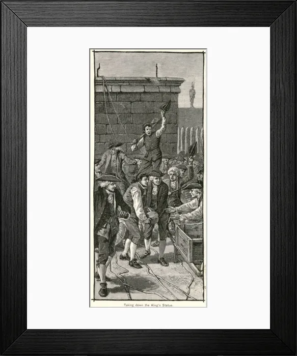 Framed Print : America - KIngs Statue Demolished At New York Framed Print : America - KIngs Statue Demolished At New York