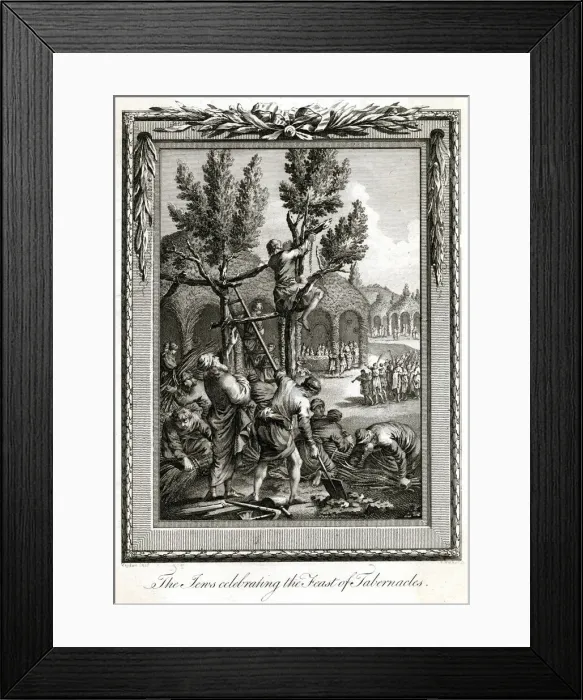 Framed Print : Jews celebrating the Feast of Tabernacles Framed Print : Jews celebrating the Feast of Tabernacles