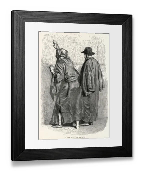 Framed Print : Jews at the Wailing Wall Framed Print : Jews at the Wailing Wall