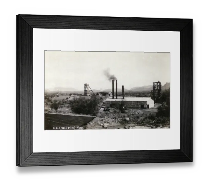 Framed Print : Goldfield mine with buildings, Arizona, USA Framed Print : Goldfield mine with buildings, Arizona, USA