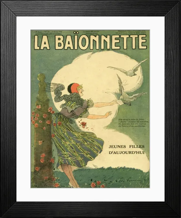 Framed Print : Front cover, La Baionnette, WW1 Framed Print : Front cover, La Baionnette, WW1