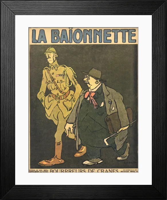 Framed Print : Front cover, La Baionnette, WW1 Framed Print : Front cover, La Baionnette, WW1