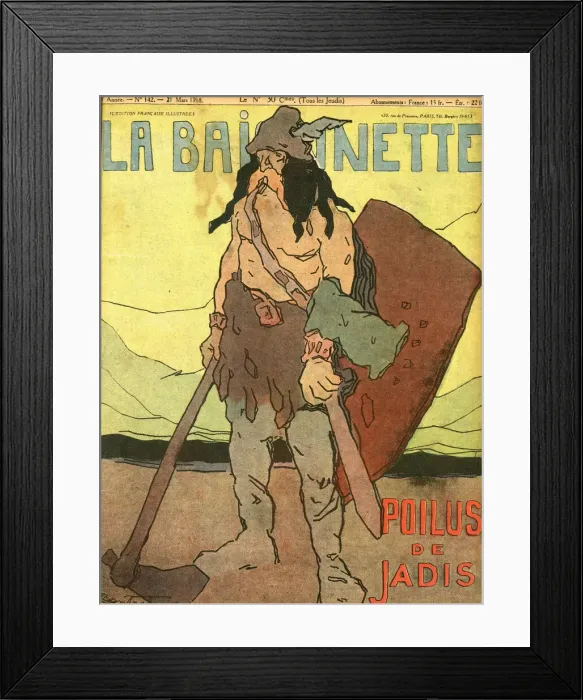 Framed Print : Front cover, La Baionnette, WW1