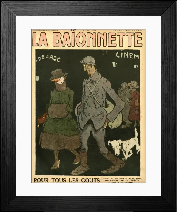 Framed Print : Front cover, La Baionnette, WW1 Framed Print : Front cover, La Baionnette, WW1