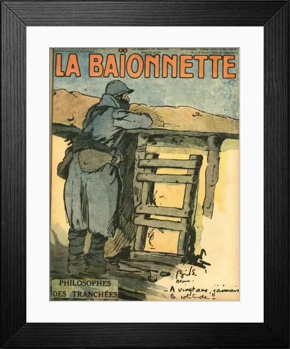 Framed Print : Front cover, La Baionnette, WW1 Framed Print : Front cover, La Baionnette, WW1