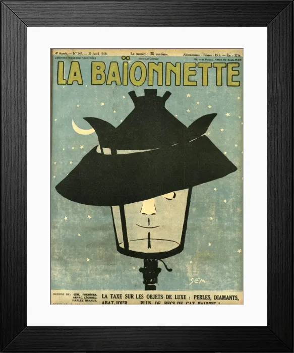 Framed Print : Front cover, La Baionnette, WW1 Framed Print : Front cover, La Baionnette, WW1