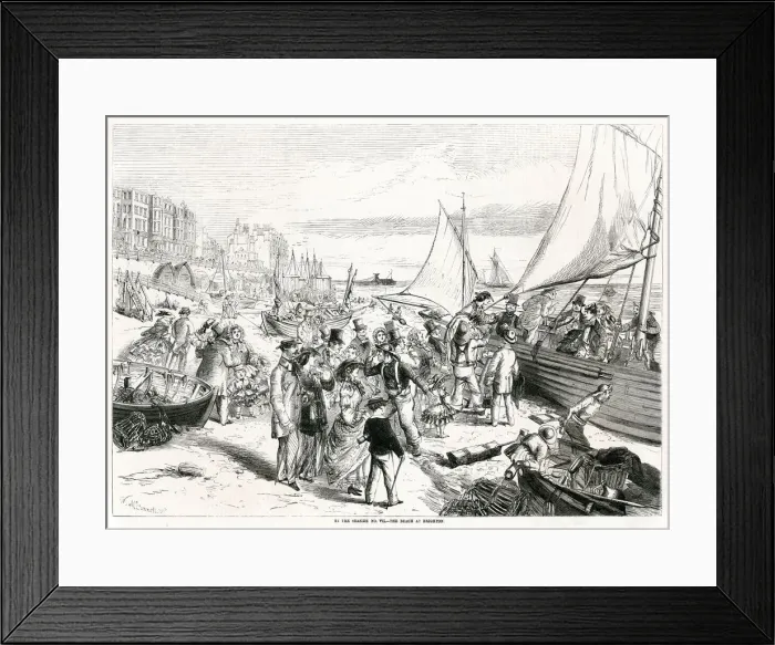 Framed Print : By the seaside, Brighton 1857 Framed Print : By the seaside, Brighton 1857