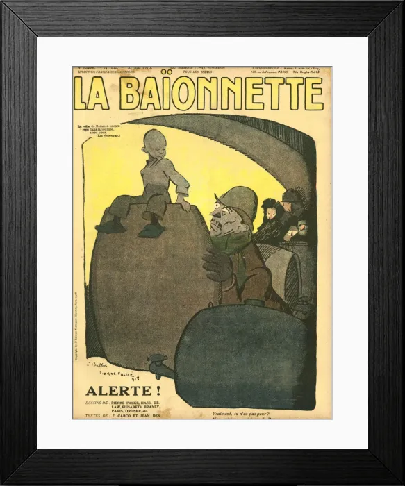 Framed Print : Front cover, La Baionnette, WW1 Framed Print : Front cover, La Baionnette, WW1