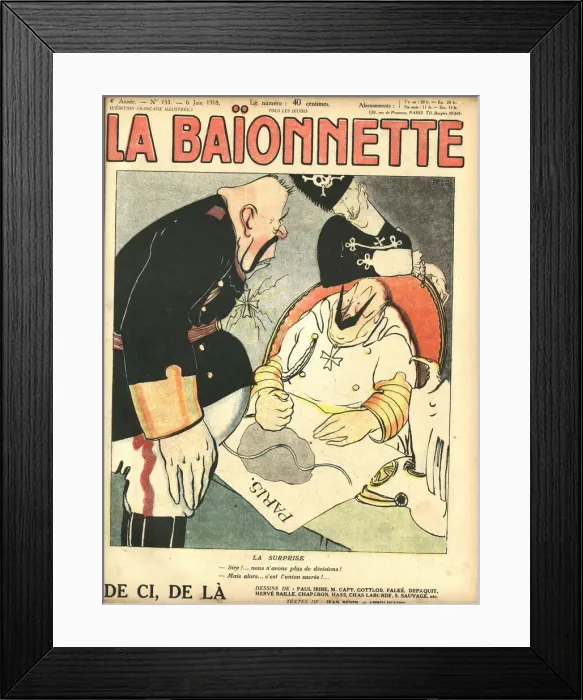 Framed Print : Front cover, La Baionnette, WW1 Framed Print : Front cover, La Baionnette, WW1